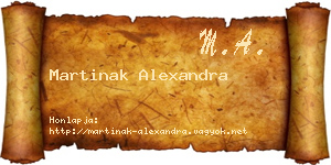 Martinak Alexandra névjegykártya